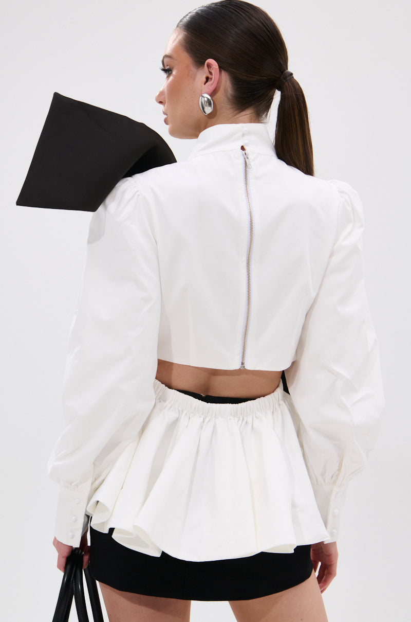 SO CHIC BOW BLOUSE