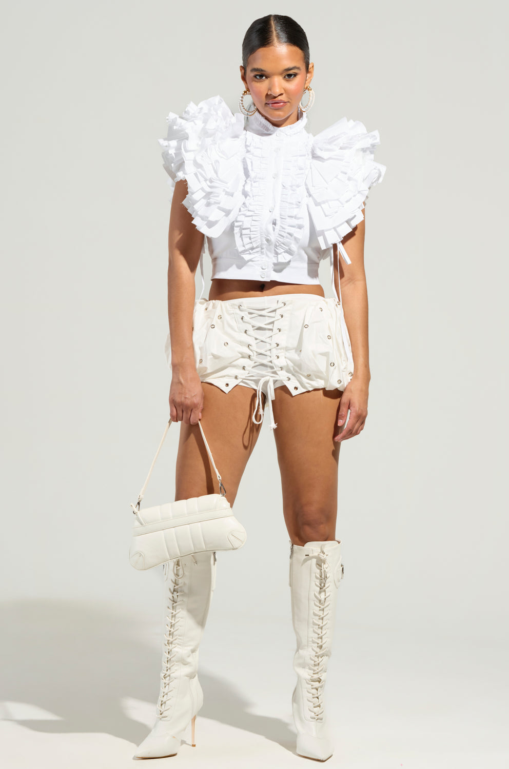 OVER AND OVER RUFFLE TOP