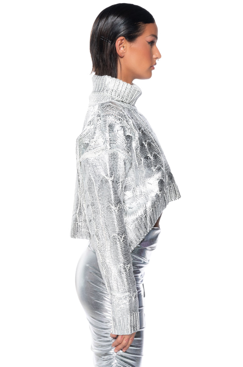 ESME SILVER METALLIC SWEATER